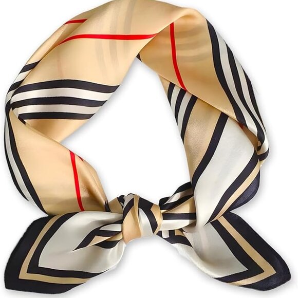 Square silk hair head scarf - Picture 3 of 5